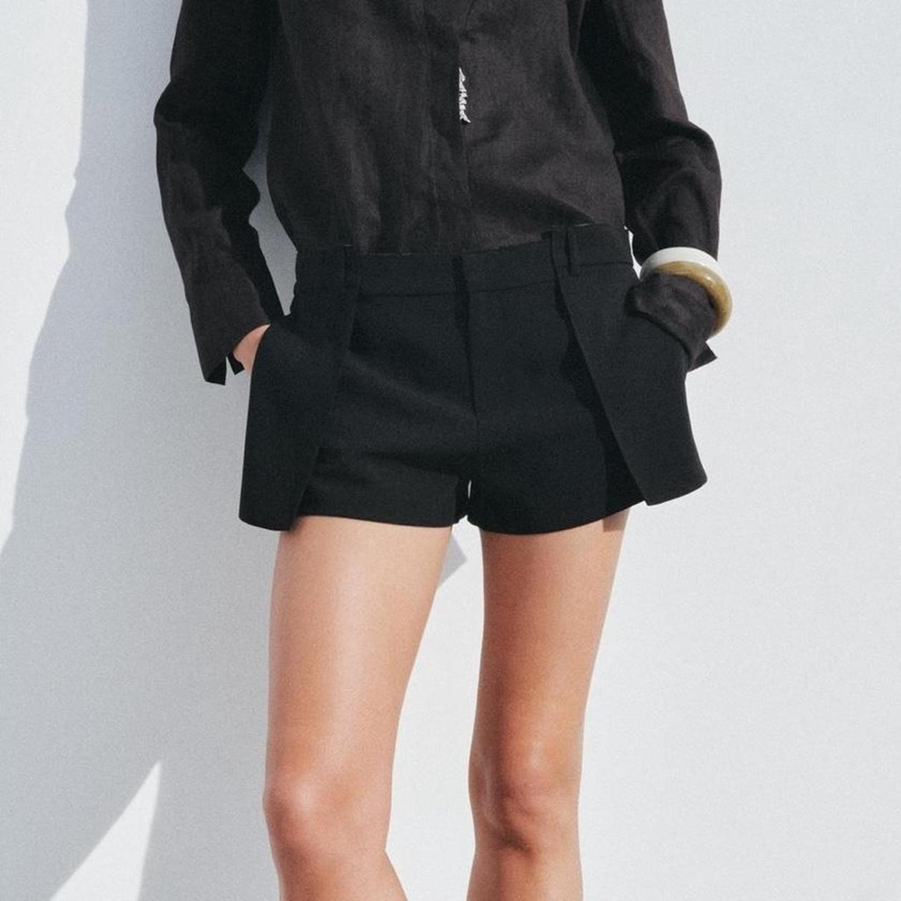 Zara Black Women's Mini Tailored Shorts